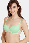 Zivame Beautiful Basics Padded Wired Medium Coverage T-Shirt Bra - Green Ash — thumbnail 6